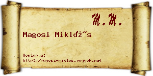 Magosi Miklós névjegykártya