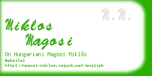 miklos magosi business card